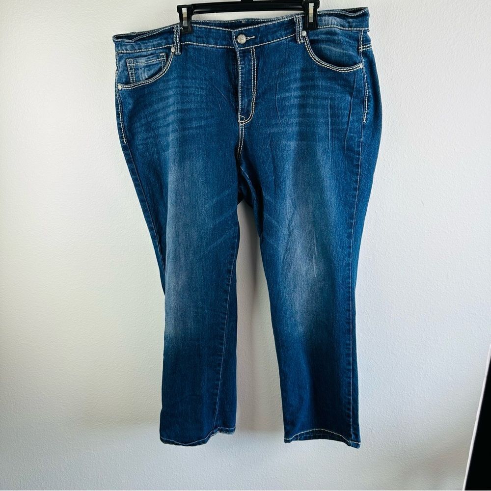 Code Bleu Maya Slim Stretch Jeans Size 20W Embroidered Pockets